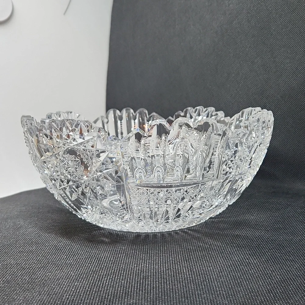 Brilliant cut glass bowl - Picture 4 of 6